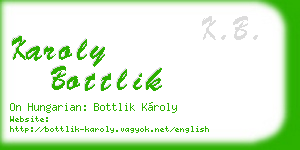 karoly bottlik business card